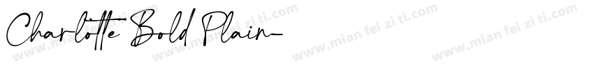 Charlotte Bold Plain字体转换